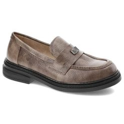 Brązowe Półbuty Armodo Wsuwane Obuwie Damskie. Brązowe półbuty wsuwane Armodo, z aplikacjami, ze skóry, eleganckie, bez obcasa, bez zapięcia. Za 331.99 zł.