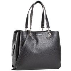 Torebka Emporio Armani. Czarne torebki klasyczne Emporio Armani, bez wzorów, bez dodatków. Za 649.99 zł.