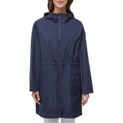 Kurtka GEOX W BULMYA LONG PARKA Niebieski. Niebieskie kurtki Geox, z tkaniny, bez kaptura. Za 658.99 zł.
