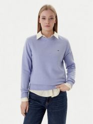 Tommy Jeans Bluza Flag DW0DW19959 Niebieski Regular Fit. Niebieskie bluzy Tommy Jeans, xxs, bez wzorów, z bawełny, bez kaptura. Za 249.99 zł.