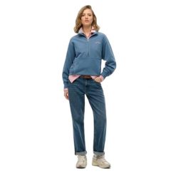 Damska bluza zapinana na zamek Superdry Essential. Niebieskie bluzy Superdry, m, bez wzorów, bez kaptura. Za 318.95 zł.