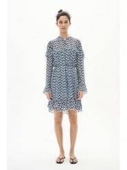InWear Sukienka w kolorze niebieskim rozmiar: 36. Niebieskie sukienki InWear, na co dzień, bez wzorów, z tkaniny, bez kołnierzyka, bez ramiączek, midi, proste. Za 180.06 zł.