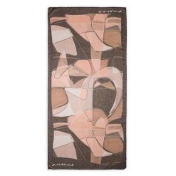 Szal damski Anekke, wykonany z lekkiego materiału tekstylnego z abstrakcyjnym, artystycznym wzorem, brązowy, 42480-051. Brązowe szaliki Anekke, bez wzorów. Za 119.00 zł.