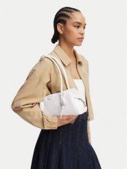 Calvin Klein Torebka Quilted Nylon Medium Shoulder Ba LV04F3743G Biały. Białe torebki klasyczne Calvin Klein, bez wzorów, z nylonu, bez dodatków. Za 649.99 zł.