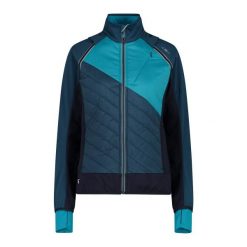 Kurtka damska turystyczna CMP 30A2276. Niebieskie kurtki sportowe CMP, l, bez wzorów, z softshellu, z kapturem, trekkingowe. Za 425.00 zł.