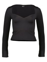 Gina Tricot Koszulka w kolorze czarnym rozmiar: M. Czarne bluzki Gina Tricot, m, bez wzorów, bez kołnierzyka, bez ramiączek. Za 44.19 zł.