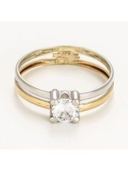 OR ÉCLAT Złoty pierścionek "Suerte" rozmiar: 56. Szare pierścionki OR ÉCLAT, z cyrkonią, złote. Za 695.99 zł.