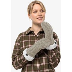 Rękawiczki turystyczne zimowe damskie Jack Wolfskin Highloft Knit Mitten. Szare rękawiczki Jack Wolfskin, bez wzorów, z poliesteru, sportowe. Za 108.64 zł.