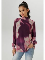 Aniston Bluzka w kolorze ciemnofioletowo-jasnoróżowym rozmiar: 38. Różowe bluzki Aniston, bez wzorów, bez kołnierzyka, bez ramiączek. Za 83.81 zł.