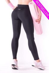 Czarne legginsy sportowe damskie 2skin PUSH UP BLACK NIGHT. Czarne legginsy 2SkIN, l, bez wzorów, z dzianiny, z podwyższonym stanem, długie. Za 199.00 zł.