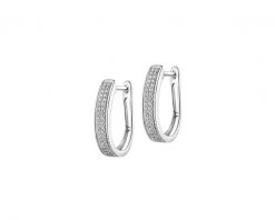 Kolczyki z białego złota z diamentami - koła - 0,16 ct - próba 585. Białe kolczyki Apart, z diamentem, złote. Za 3,790.00 zł.