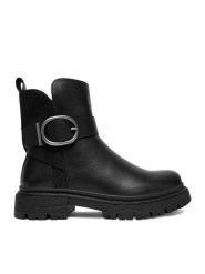 JENNY Botki CEO-WS5899-10 Czarny. Czarne botki Jenny, bez wzorów, z materiału, bez obcasa, na płaskiej podeszwie, bez zapięcia. Za 179.99 zł.