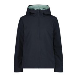 Kobieta odwracalna kurtka przeciwdeszczowa z kapturem na zamek CMP. Czarne kurtki sportowe CMP, bez wzorów, z kapturem. Za 548.50 zł.