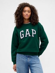 GAP Bluza w kolorze ciemnozielonym rozmiar: XXL. Zielone bluzy sportowe GAP, xxl, bez wzorów, bez kaptura. Za 136.78 zł.
