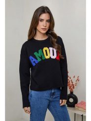 Soft Cashmere Sweter w kolorze czarnym rozmiar: 38/40. Czarne swetry Soft Cashmere, bez wzorów, z kaszmiru, bez ramiączek. Za 149.45 zł.