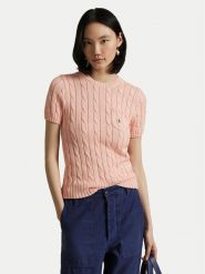 Polo Ralph Lauren Sweter 211895379017 Pomarańczowy Slim Fit. Brązowe swetry Polo Ralph Lauren, xl, bez wzorów, z bawełny, bez ramiączek. Za 629.99 zł.