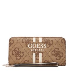 Duży Portfel Damski Guess. Brązowe portfele Guess, z aplikacjami. Za 289.99 zł.