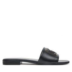 Klapki Guess. Czarne klapki Guess, z aplikacjami, bez obcasa. Za 369.99 zł.