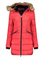 Geographical Norway Płaszcz pikowany w kolorze czerwonym rozmiar: L. Czerwone płaszcze Geographical Norway, l, bez wzorów, bez kaptura. Za 234.42 zł.