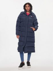 Tommy Jeans Płaszcz zimowy Alaska DW0DW14287 Granatowy Regular Fit. Niebieskie płaszcze Tommy Jeans, na zimę, xl, bez wzorów, z jeansu, bez kaptura. Za 1,119.00 zł.