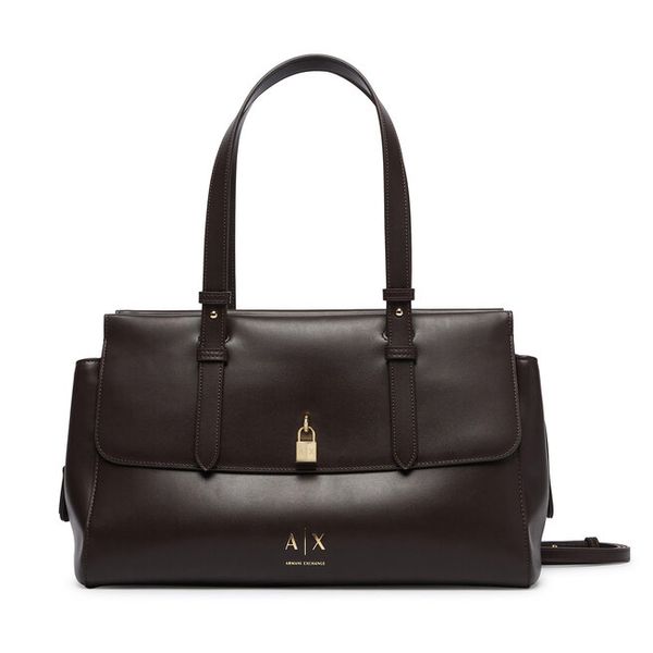 Torebka Armani Exchange. Brązowe torebki klasyczne Armani Exchange, bez wzorów, bez dodatków. Za 779.99 zł.