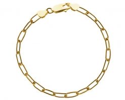 Złota bransoletka - paper clip. Żółte bransoletki Apart, złote. Za 4,599.00 zł.
