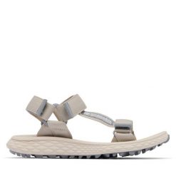 Sandały Columbia. Szare sandały Columbia, bez wzorów, bez obcasa, na płaskiej podeszwie, bez zapięcia. Za 209.99 zł.