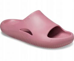 Klapki Dla Dorosłych Crocs Mellow Recovery Slide. Czarne klapki Crocs, bez wzorów, z materiału, bez obcasa. Za 119.99 zł.