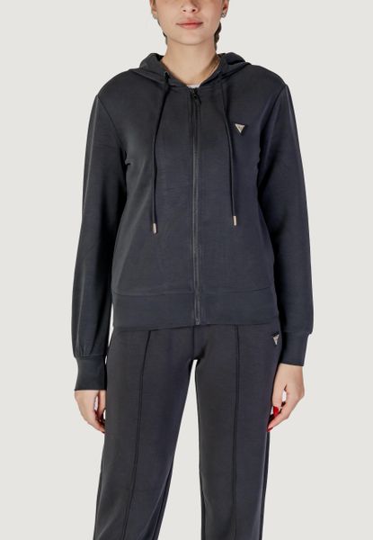 Bluza Kobieta GUESS ACTIVE OLYMPE FULL ZIP. Czarne bluzy sportowe Guess Active, s, z aplikacjami, z jeansu, z kapturem. Za 325.95 zł.