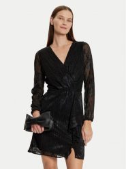 Morgan Sukienka koktajlowa 242-RNOYA.F Czarny Slim Fit. Czarne sukienki Morgan, bez wzorów, z syntetyku, wizytowe, bez kołnierzyka, bez ramiączek. Za 169.99 zł.