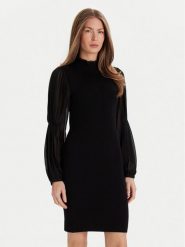 French Connection Sukienka dzianinowa 71ZBU Czarny Slim Fit. Czarne sukienki French Connection, xs, bez wzorów, z dzianiny, bez kołnierzyka, bez ramiączek. Za 689.99 zł.