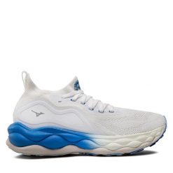 Buty do biegania Mizuno. Białe obuwie sportowe Mizuno, bez zapięcia, do biegania, mizuno wave. Za 559.99 zł.