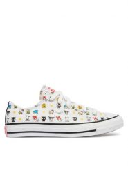 Converse Trampki Chuck Taylor All Star A17700C Biały. Białe trampki Converse, bez wzorów, z materiału, bez zapięcia. Za 379.99 zł.