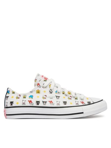 Converse Trampki Chuck Taylor All Star A17700C Biały. Białe trampki Converse, bez wzorów, z materiału, bez zapięcia. Za 305.99 zł.