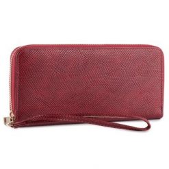 ACCCESSORIES 1W1-019-AW19 Czerwony. Czerwone portfele ACCCESSORIES, bez wzorów, ze skóry ekologicznej. Za 39.99 zł.