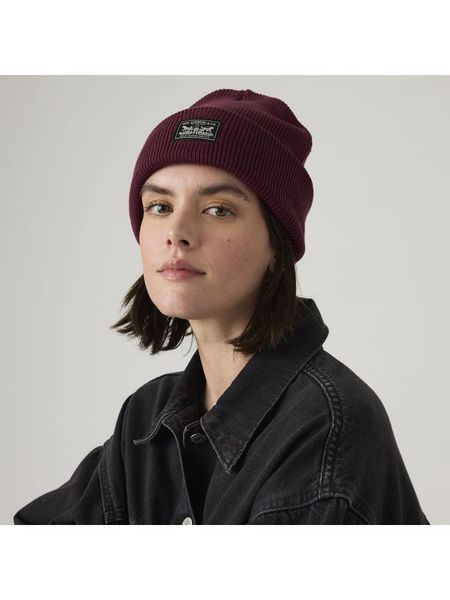 Levi's Czapka beanie w kolorze bordowym rozmiar: onesize. Czerwone czapki Levi's®, bez wzorów, z bawełny. Za 51.95 zł.