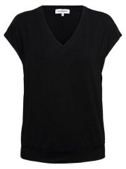 &Co Woman Koszulka "Lucia" w kolorze czarnym rozmiar: XL. Czarne bluzki &Co Woman, xl, bez wzorów, bez kołnierzyka, bez ramiączek. Za 79.03 zł.