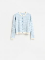 Kardigan z wiskozą - jasnoniebieski. Niebieskie kardigany Reserved, l, bez wzorów, z dzianiny. Za 129.99 zł.