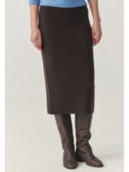 TATUUM Spódnica w kolorze ciemnobrązowym rozmiar: XL. Brązowe spódnice Tatuum, na co dzień, xl, bez wzorów, midi, proste. Za 208.83 zł.