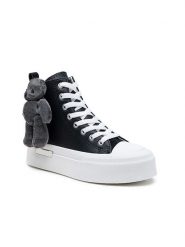 Foreverfolie Sneakersy w kolorze czarnym rozmiar: 39. Czarne trampki Foreverfolie, bez wzorów, za kostkę, bez zapięcia. Za 119.12 zł.