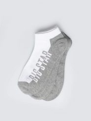 Stopki unisex bawełniane trójpak Grysoni 100. Białe skarpety Big Star, bez wzorów, z bawełny. Za 39.99 zł.