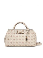 Guess Torebka Carrie Logo HWGP98 98060 Écru. Torebki klasyczne Guess, z aplikacjami, ze skóry, bez dodatków. Za 639.99 zł.