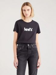 Levi´s Koszulka w kolorze czarnym rozmiar: XS. Czarne bluzki s, bez wzorów, z bawełny, bez kołnierzyka, bez ramiączek. Za 61.89 zł.