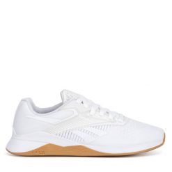 Buty na siłownię Reebok. Białe obuwie sportowe Reebok, bez zapięcia, na fitness i siłownię. Za 649.99 zł.