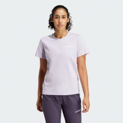 Koszulka Terrex Graphic. Szare bluzki Adidas, l, bez wzorów, z bawełny, sportowe, bez kołnierzyka, bez ramiączek. Za 148.95 zł.