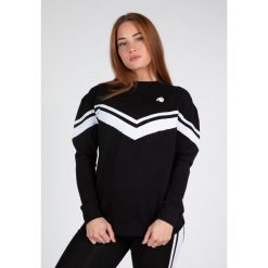Hailey Duża bluza - Czarny. Czarne bluzy GORILLA WEAR, bez wzorów, bez kaptura. Za 253.00 zł.