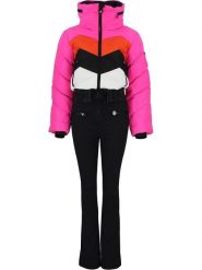 Peak Mountain Kombinezon narciarski "Antiero" w kolorze różowo-czarnym rozmiar: L. Czarne kurtki sportowe Peak Mountain, l, bez wzorów, z tkaniny, bez kaptura, narciarskie. Za 717.96 zł.