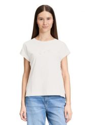 CARTOON Koszulka w kolorze kremowym rozmiar: 36. Brązowe bluzki Cartoon, bez wzorów, z bawełny, bez kołnierzyka, bez ramiączek. Za 43.99 zł.