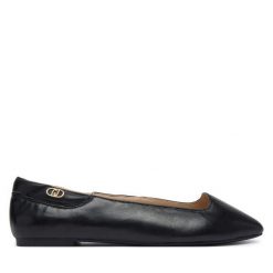 Baleriny Liu Jo. Czarne baleriny Liu Jo, bez wzorów, bez obcasa. Za 569.99 zł.