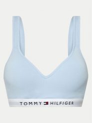 Tommy Hilfiger Biustonosz top UW0UW04612 Niebieski. Niebieskie biustonosze TOMMY HILFIGER, m, bez wzorów, z bawełny, bez kołnierzyka, bez ramiączek. Za 99.99 zł.